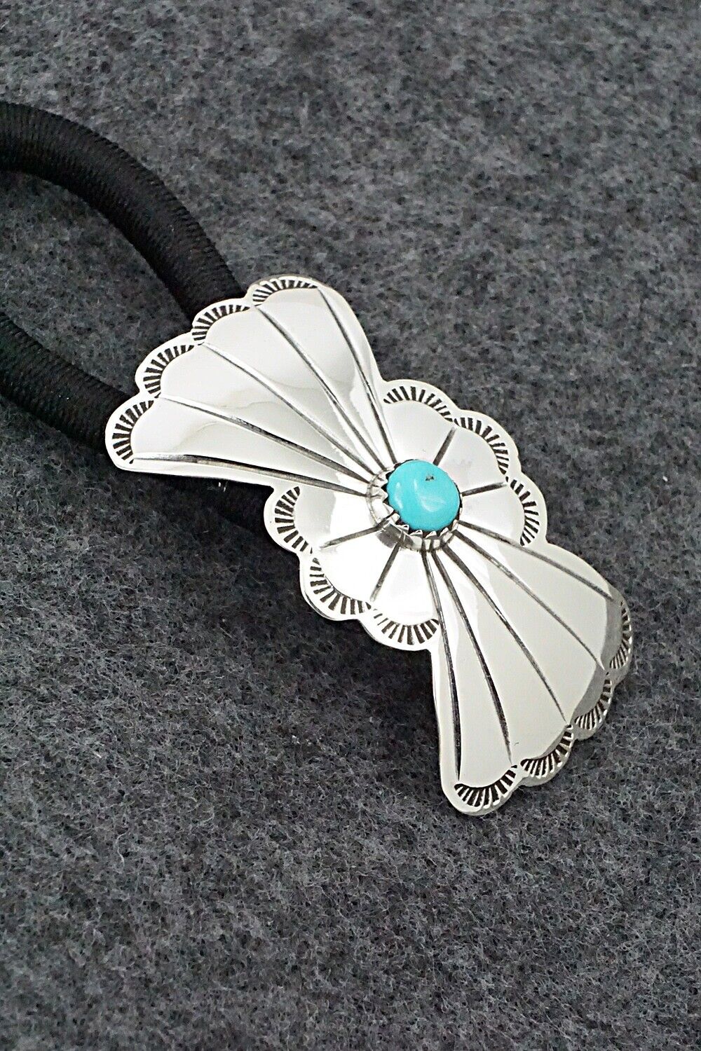 Turquoise & Sterling Silver Hair Tie - Phil Lynn