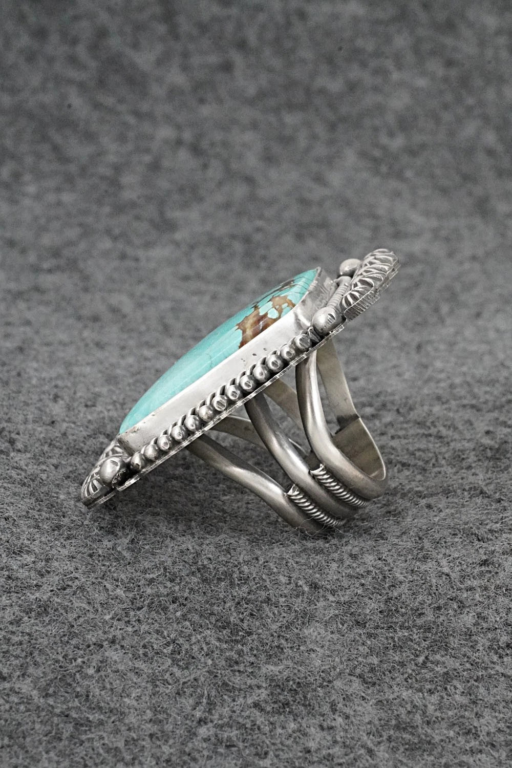 Turquoise & Sterling Silver Ring - Michael Calladitto - Size 8