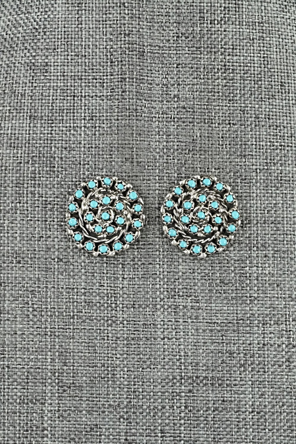 Turquoise & Sterling Silver Earrings - Randy Hooee