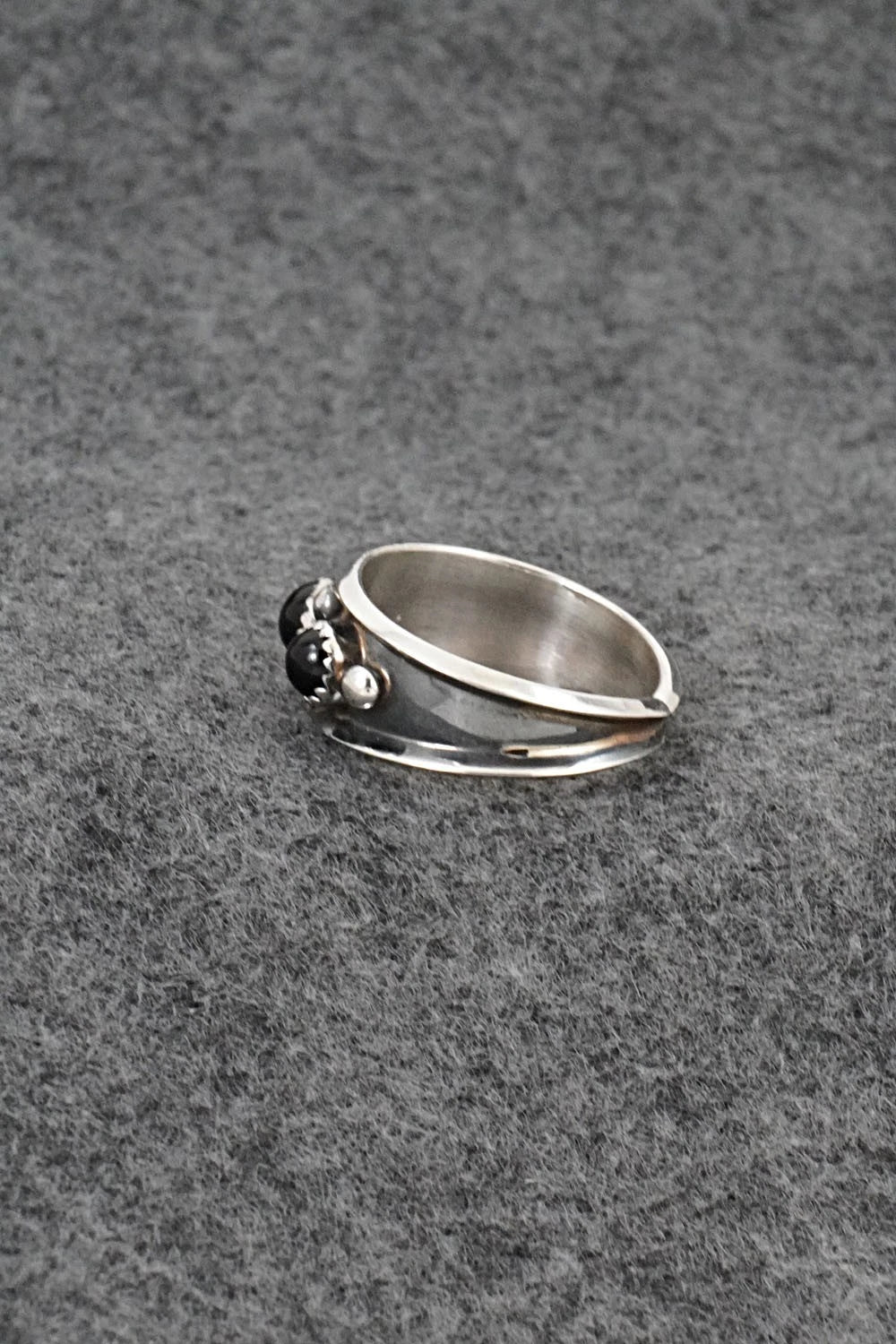 Onyx & Sterling Silver Ring - Paul Largo - Size 12