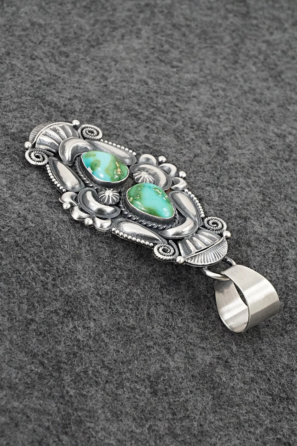 Turquoise and Sterling Silver Pendant - Derrick Gordon