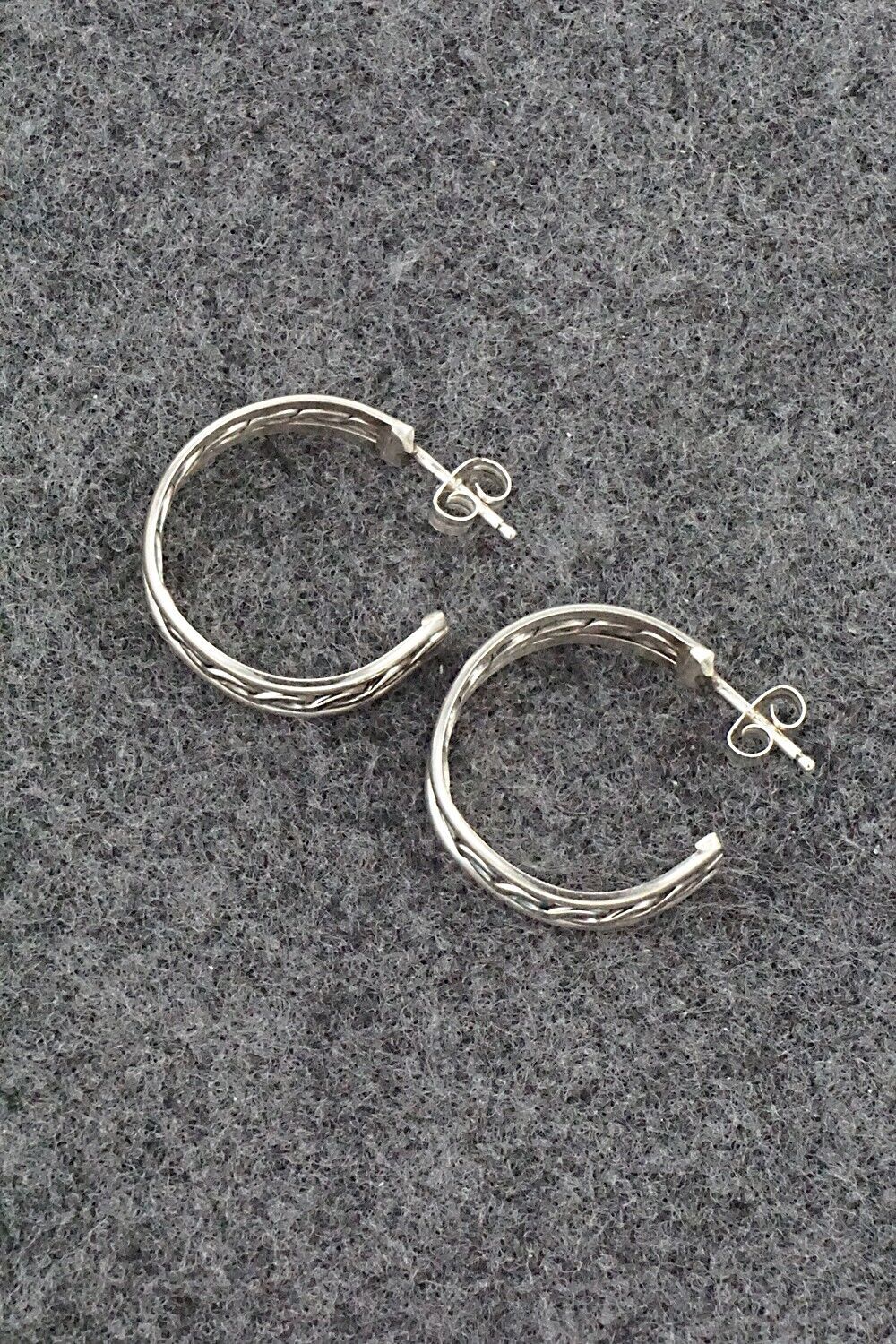 Sterling Silver Hoop Earrings - Elaine Tahe