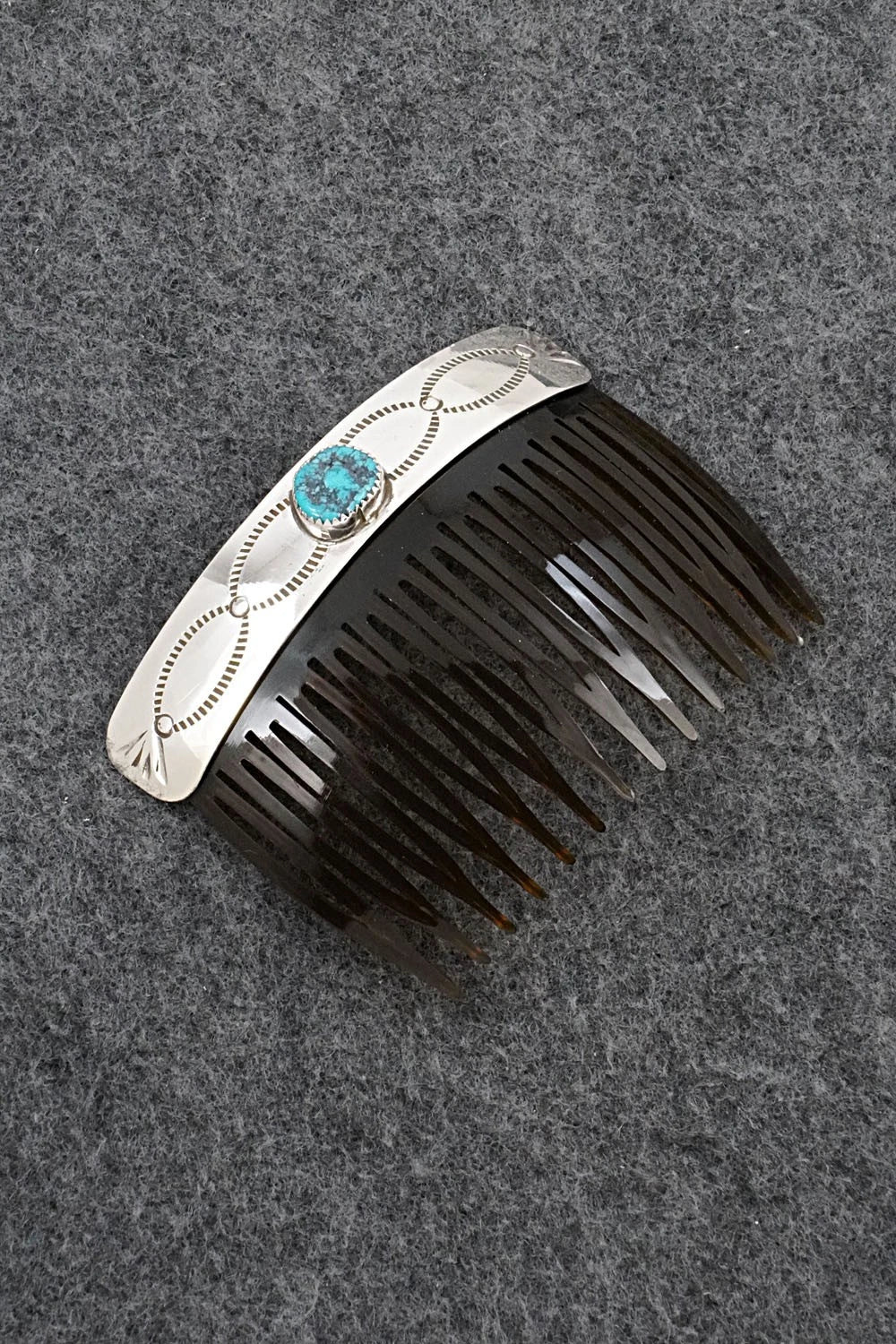 Turquoise & Sterling Silver Hair Combs - Joann Silver