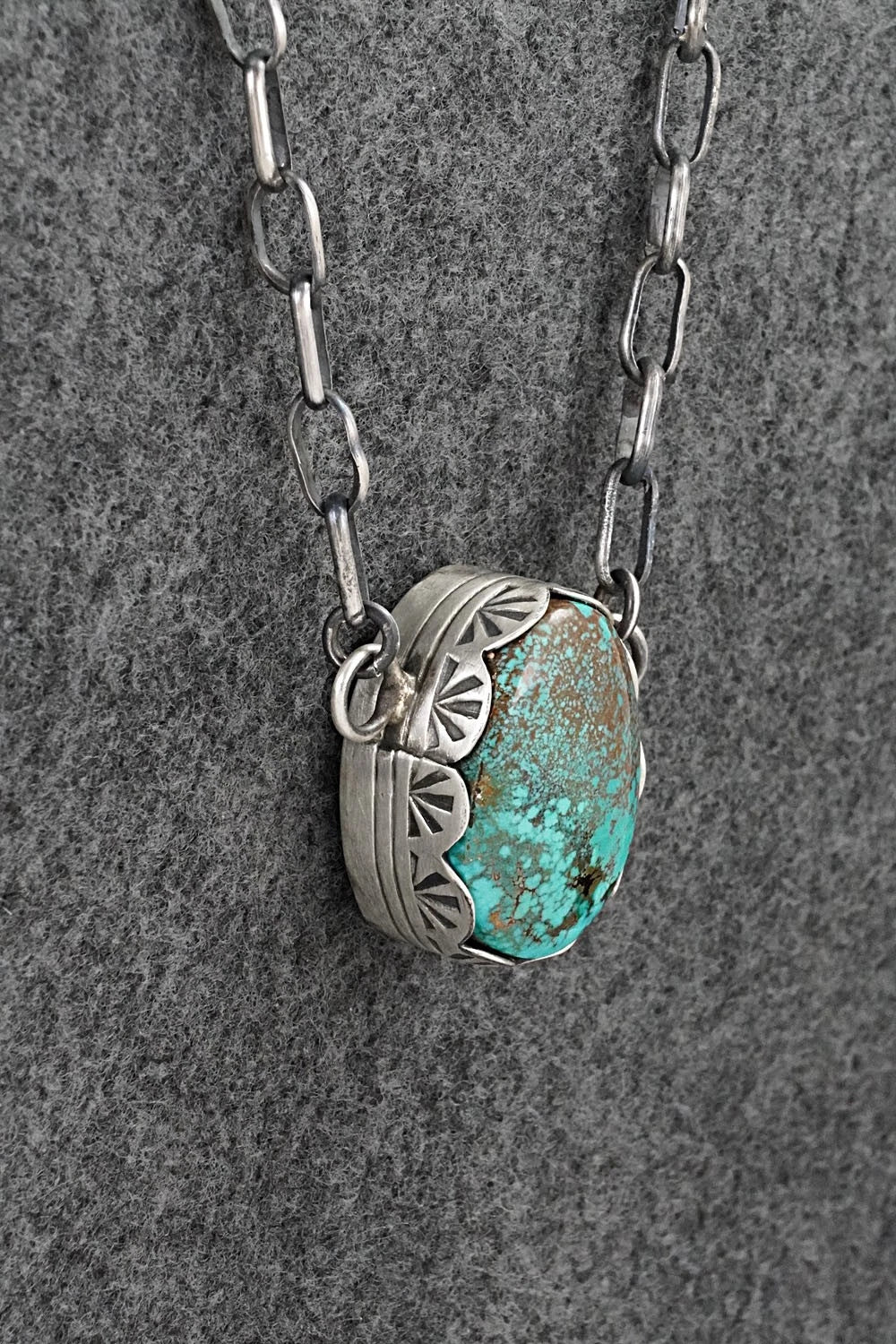 Turquoise & Sterling Silver Necklace - Paul Livingston
