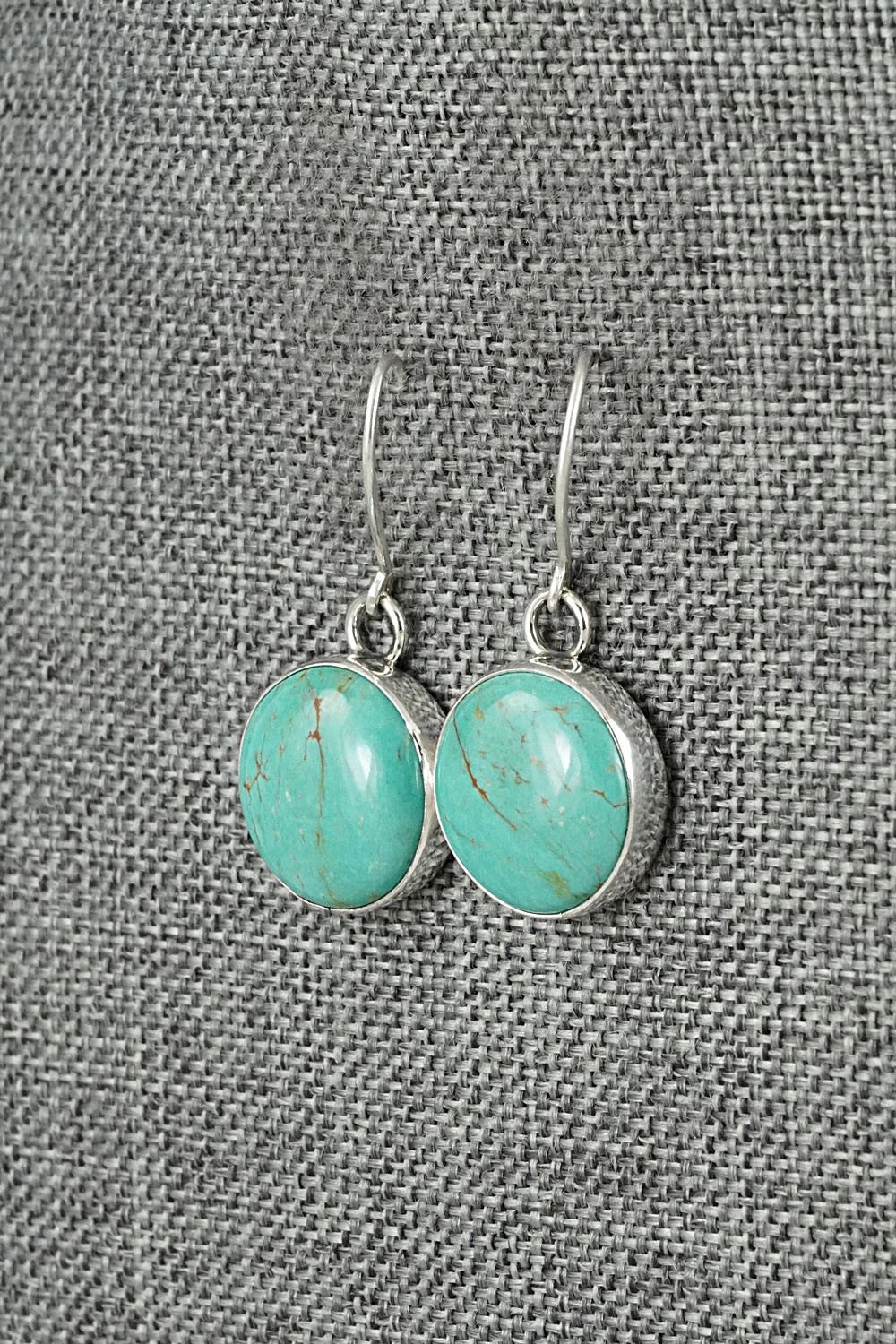 Turquoise & Sterling Silver Earrings - Eugene Gruber
