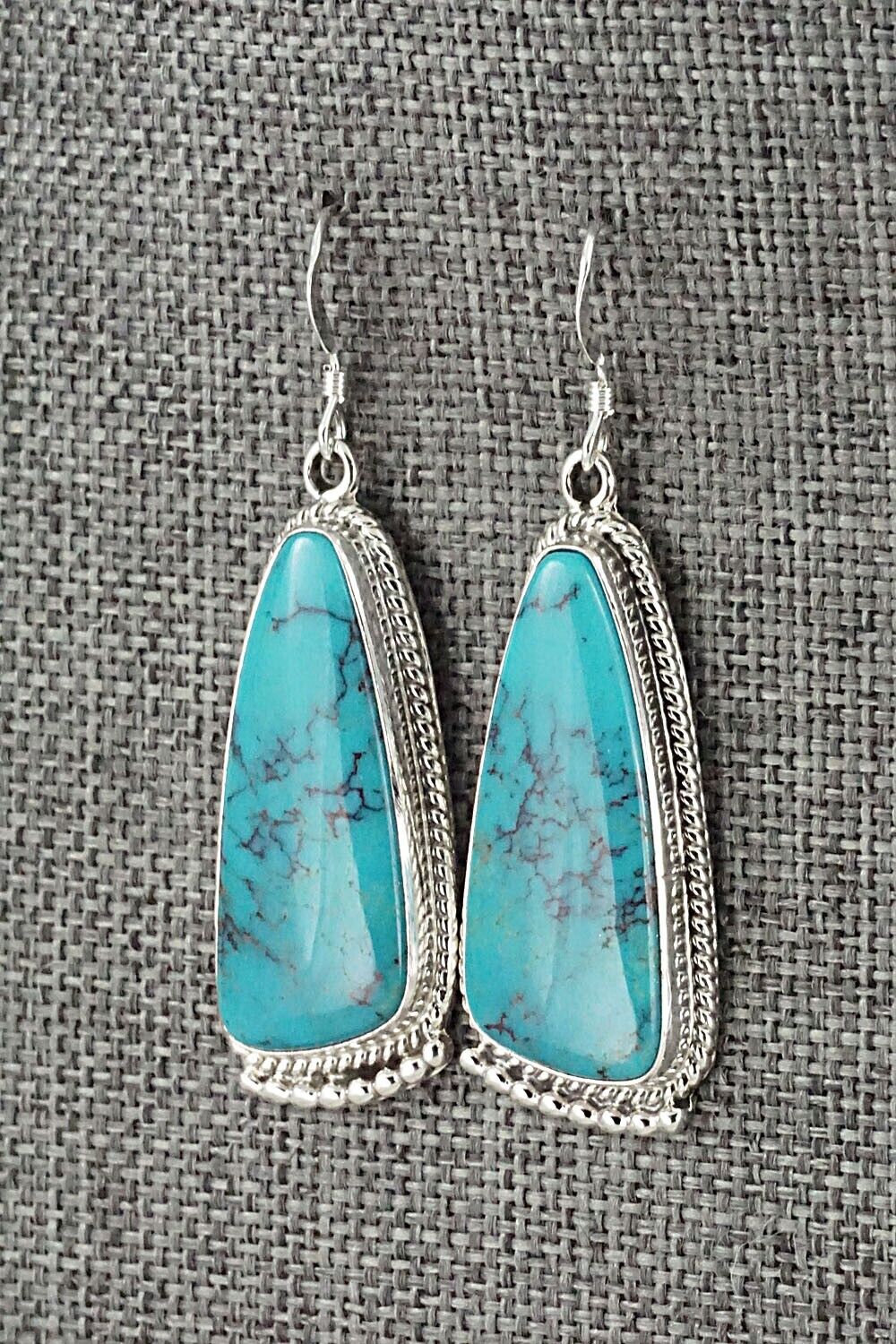 Turquoise & Sterling Silver Earrings - Verley Betone