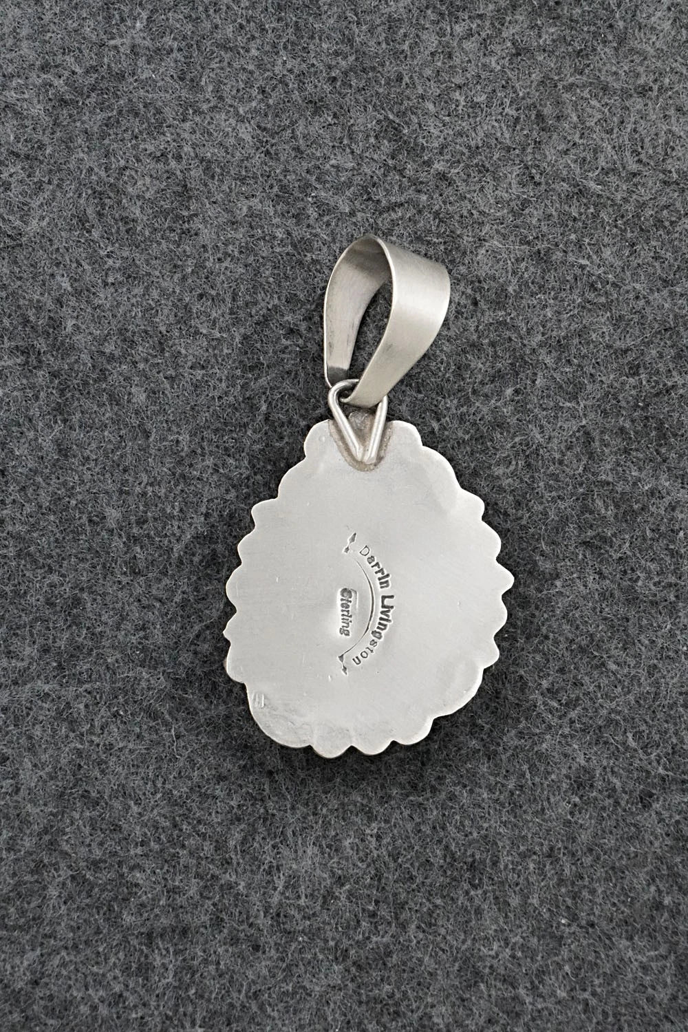 Turquoise & Sterling Silver Pendant - Darrin Livingston
