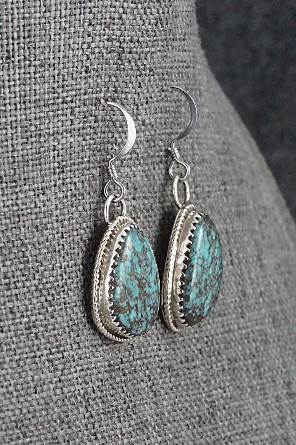 Turquoise & Sterling Silver Earrings - Ernest Hawthorne