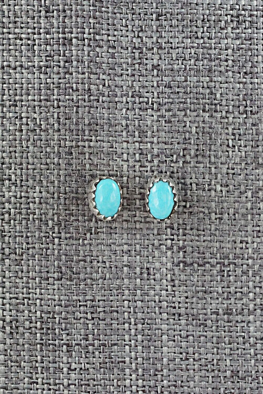 Turquoise & Sterling Silver Earrings - Annie Spencer