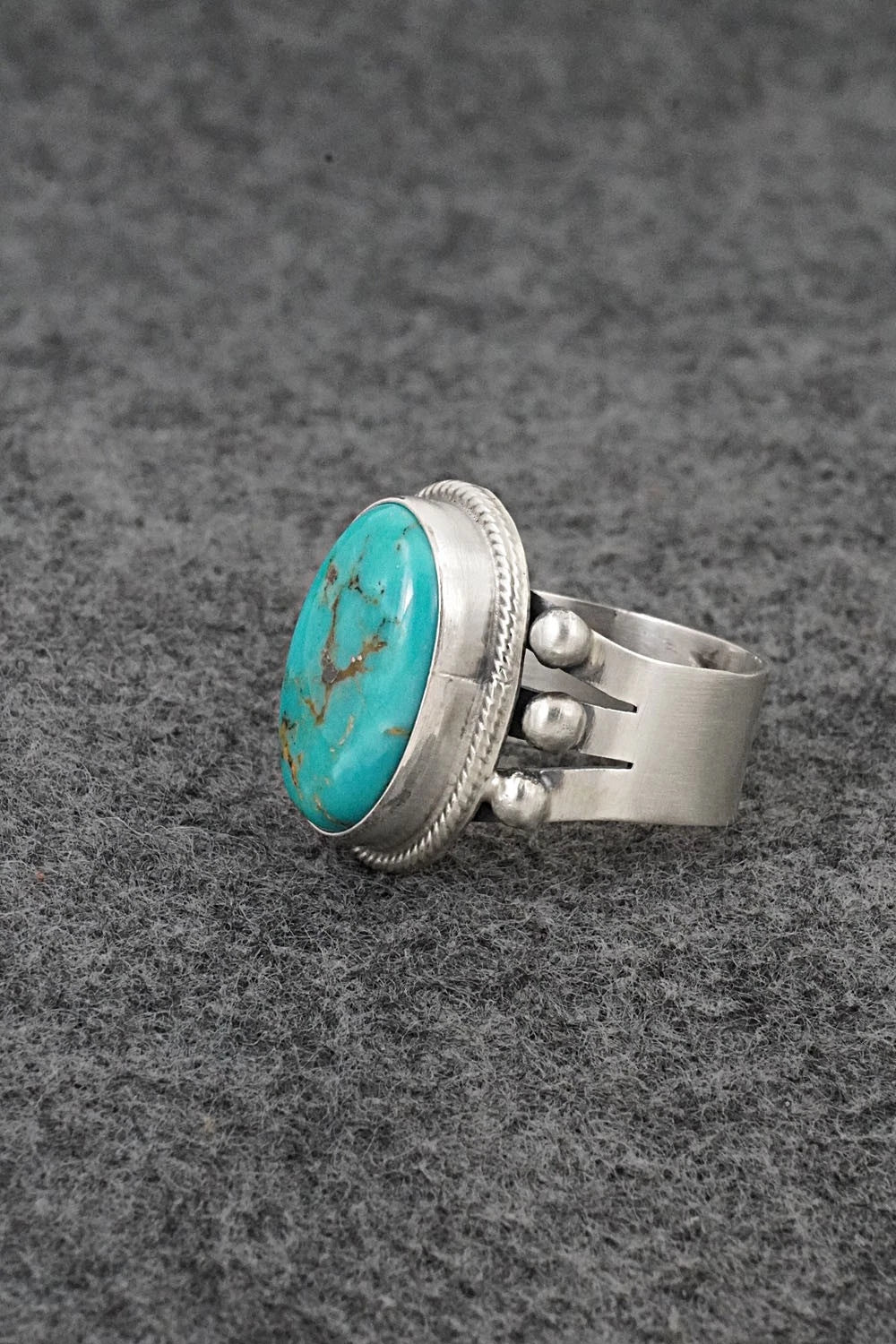 Turquoise & Sterling Silver Ring - Darrin Livingston - Size 8