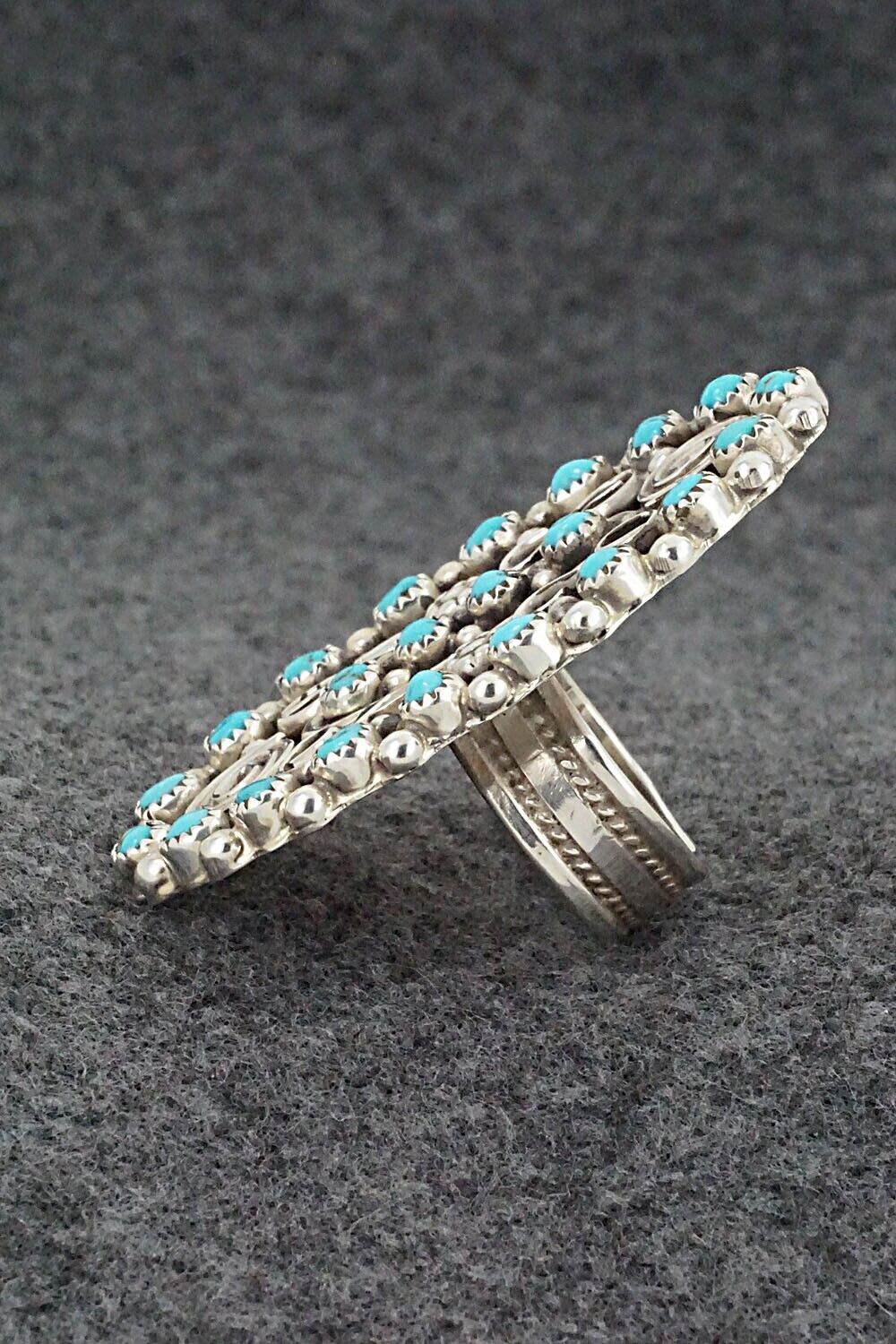 Turquoise & Sterling Silver Ring - Brandon James - Size 7