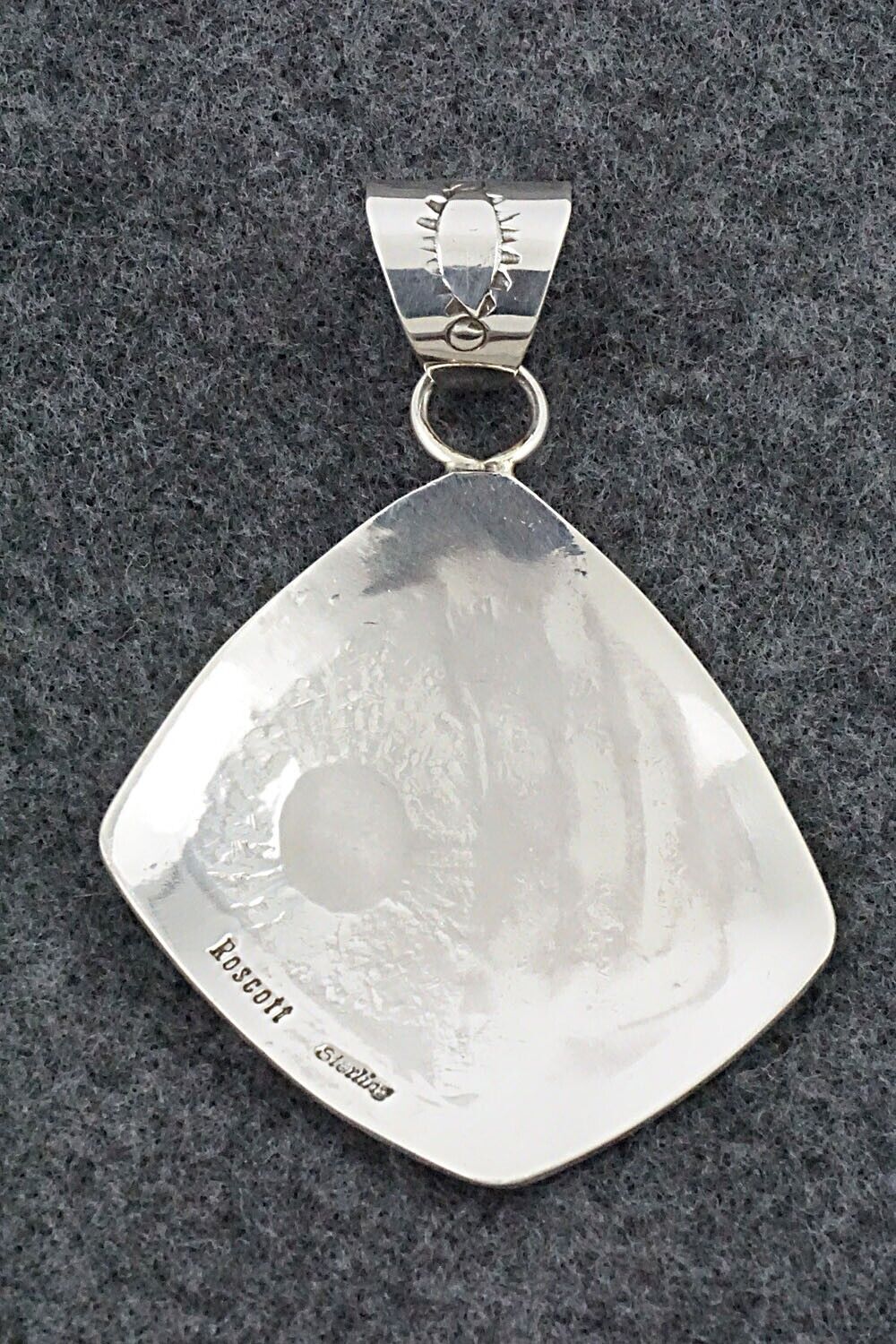Turquoise and Sterling Silver Pendant - Rosco Scott