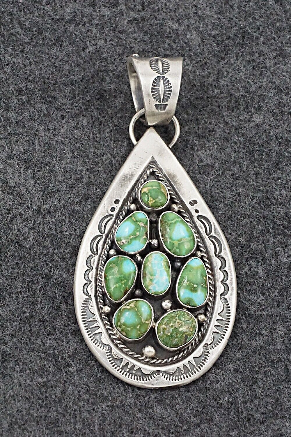 Turquoise & Sterling Silver Pendant - Samuel Yellowhair