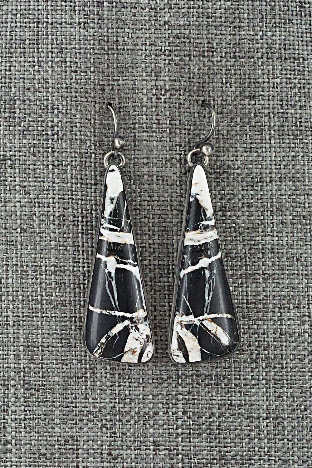 White Buffalo & Sterling Silver Earrings - Lupita Barbone