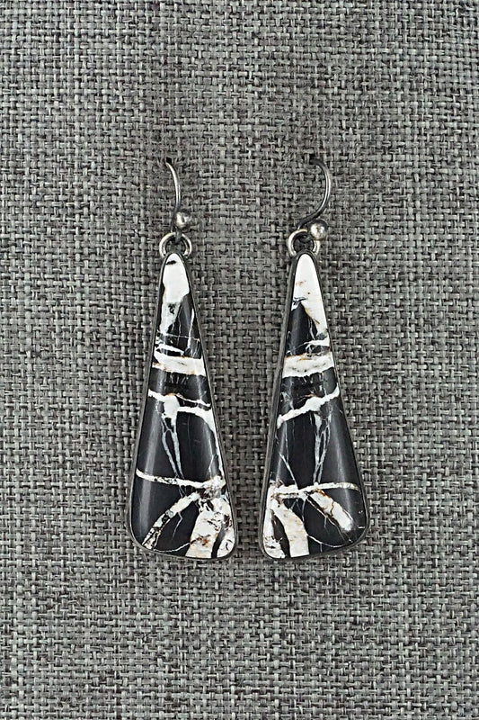 White Buffalo & Sterling Silver Earrings - Lupita Barbone