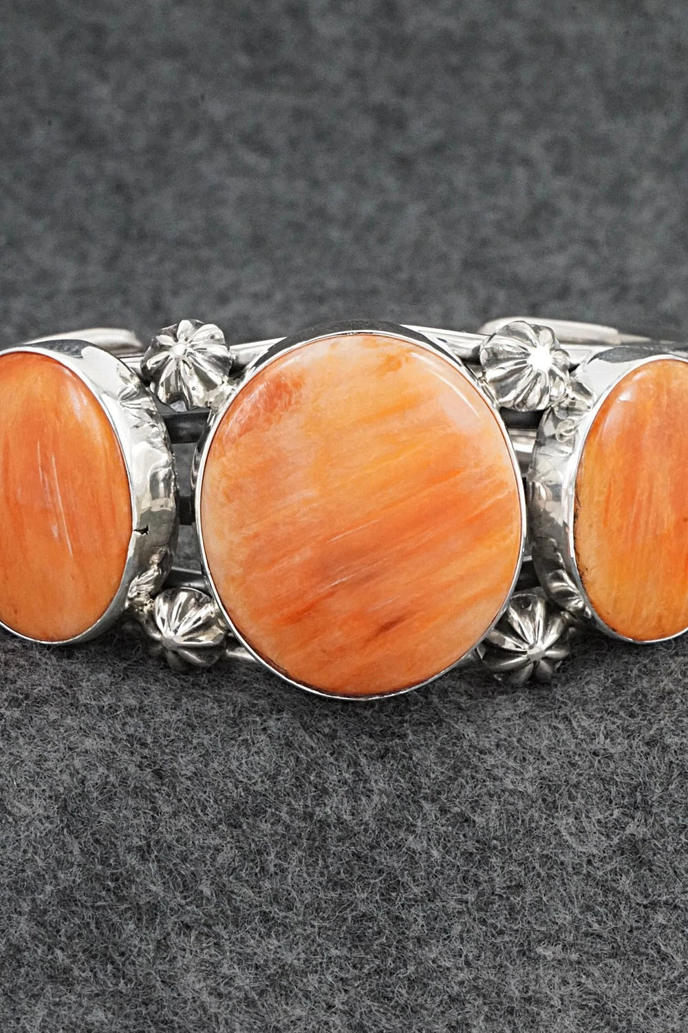 Spiny Oyster & Sterling Silver Bracelet - Paul Livingston