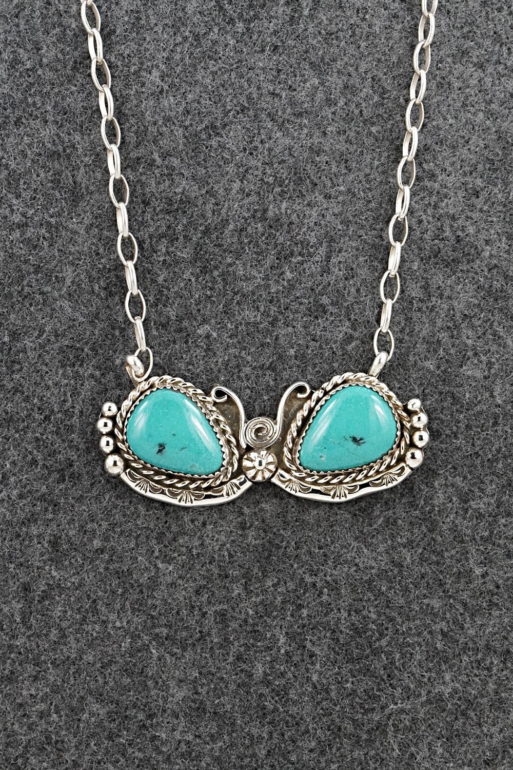 Turquoise & Sterling Silver Necklace - Phil Nez