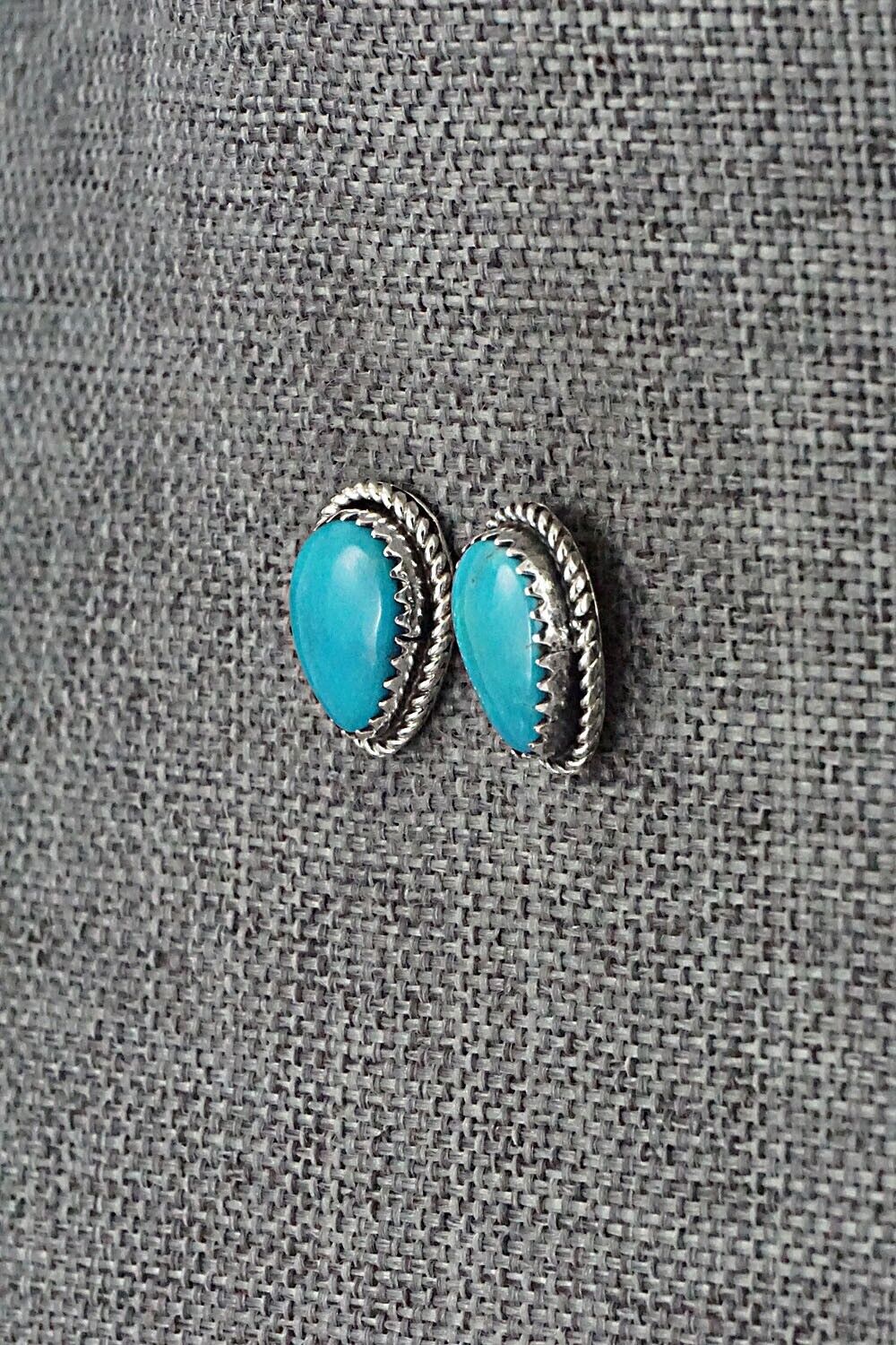 Turquoise & Sterling Silver Pendant and Earrings Set - Ernest Hawthorne