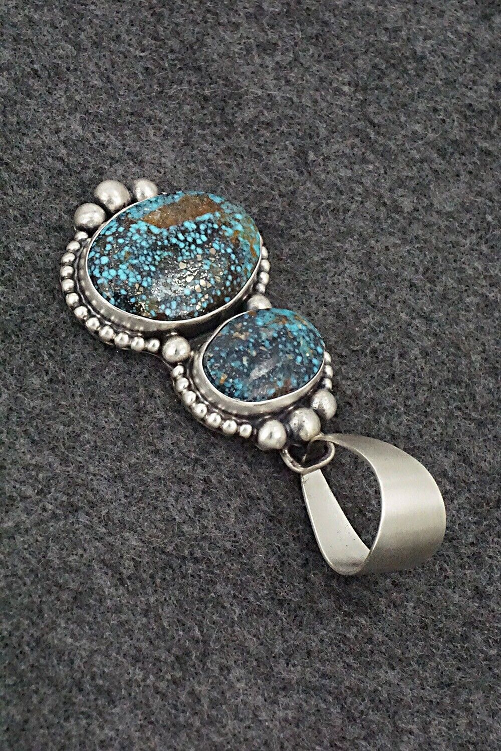 Turquoise & Sterling Silver Pendant - Darrin Livingston