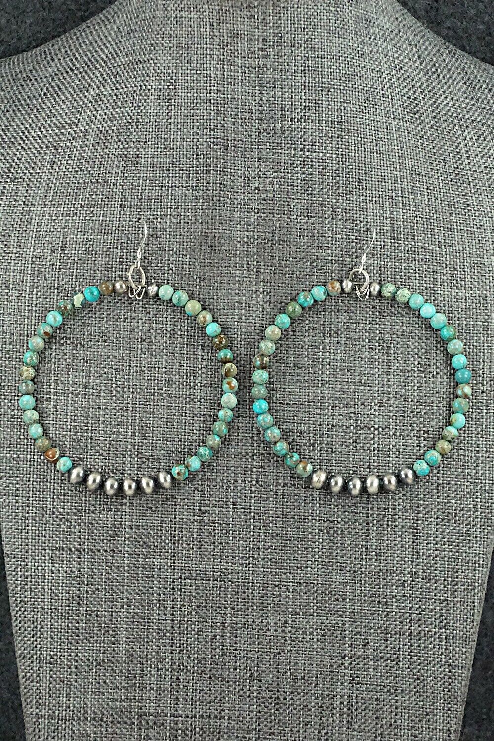 Turquoise & Sterling Silver Earrings - Doreen Jake