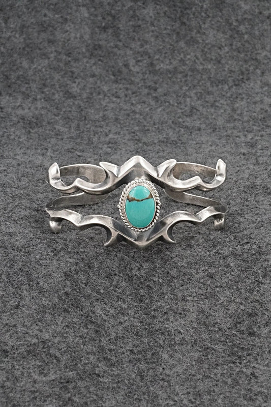 Turquoise & Sterling Silver Bracelet - Eugene Gruber