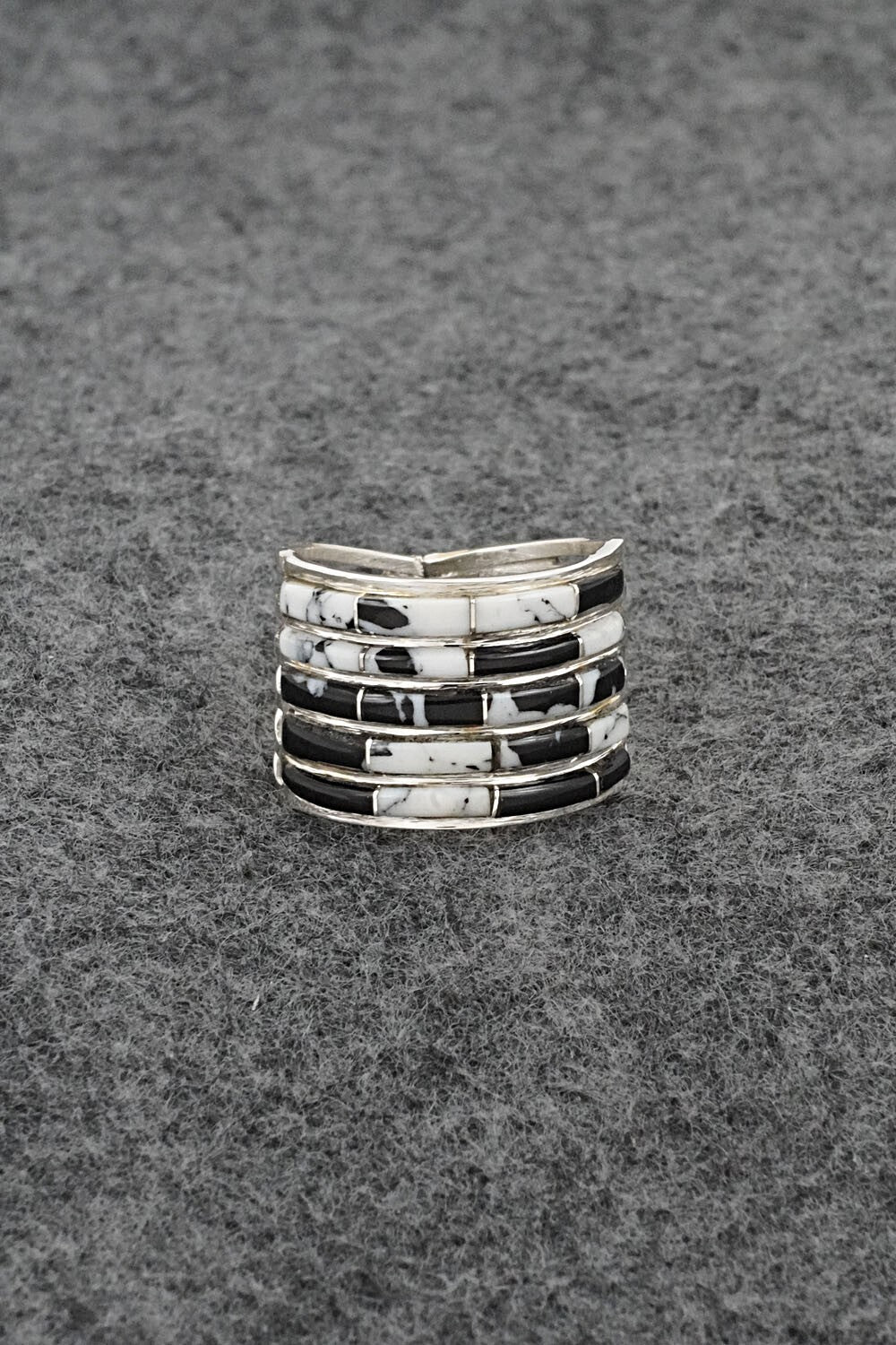 White Buffalo & Sterling Silver Ring - Jamie Johnson - Size 8