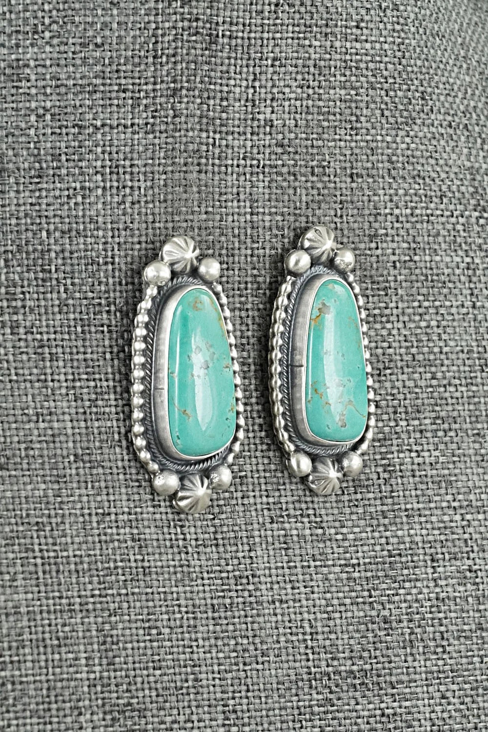 Turquoise & Sterling Silver Earrings - Darrin Livingston