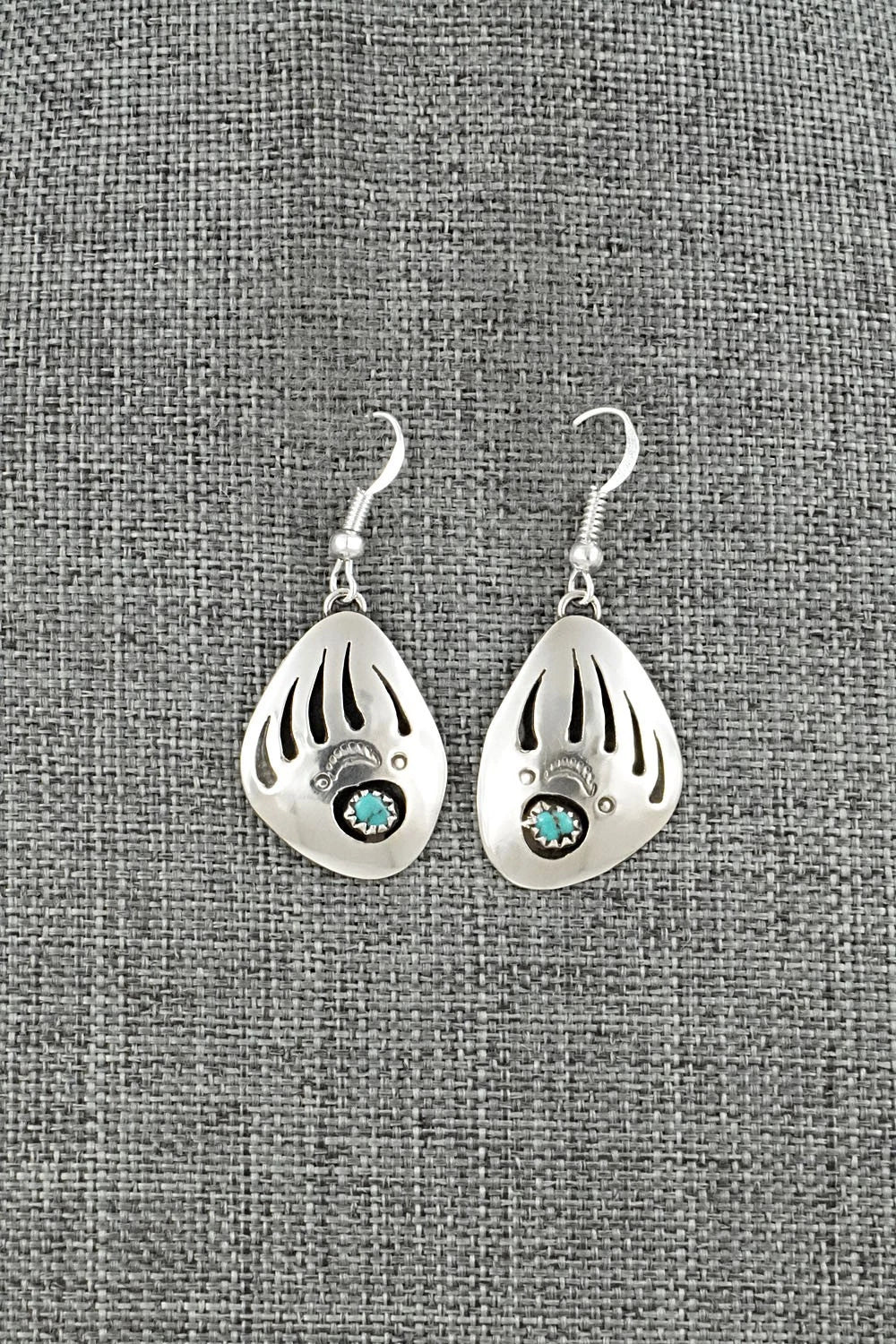 Turquoise & Sterling Silver Earrings - Ervin Begay