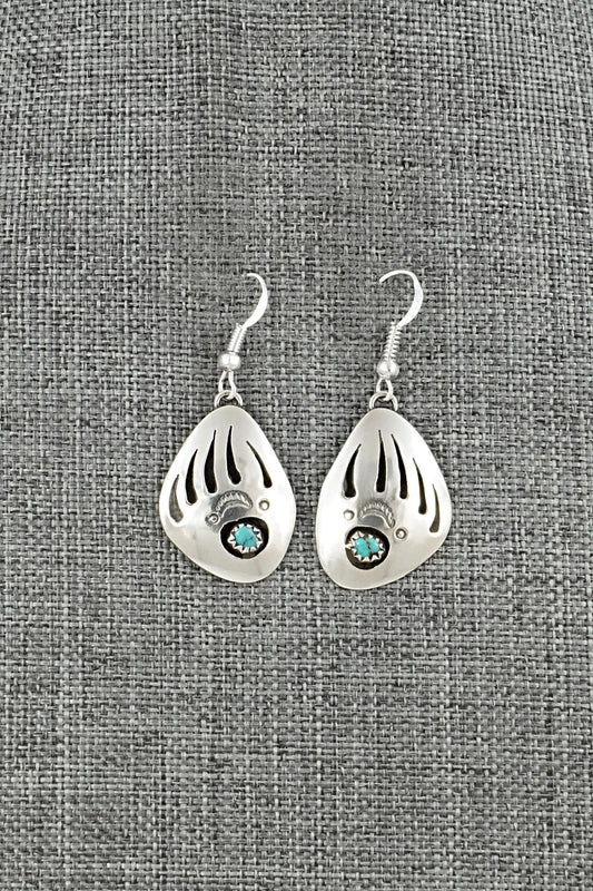 Turquoise & Sterling Silver Earrings - Ervin Begay