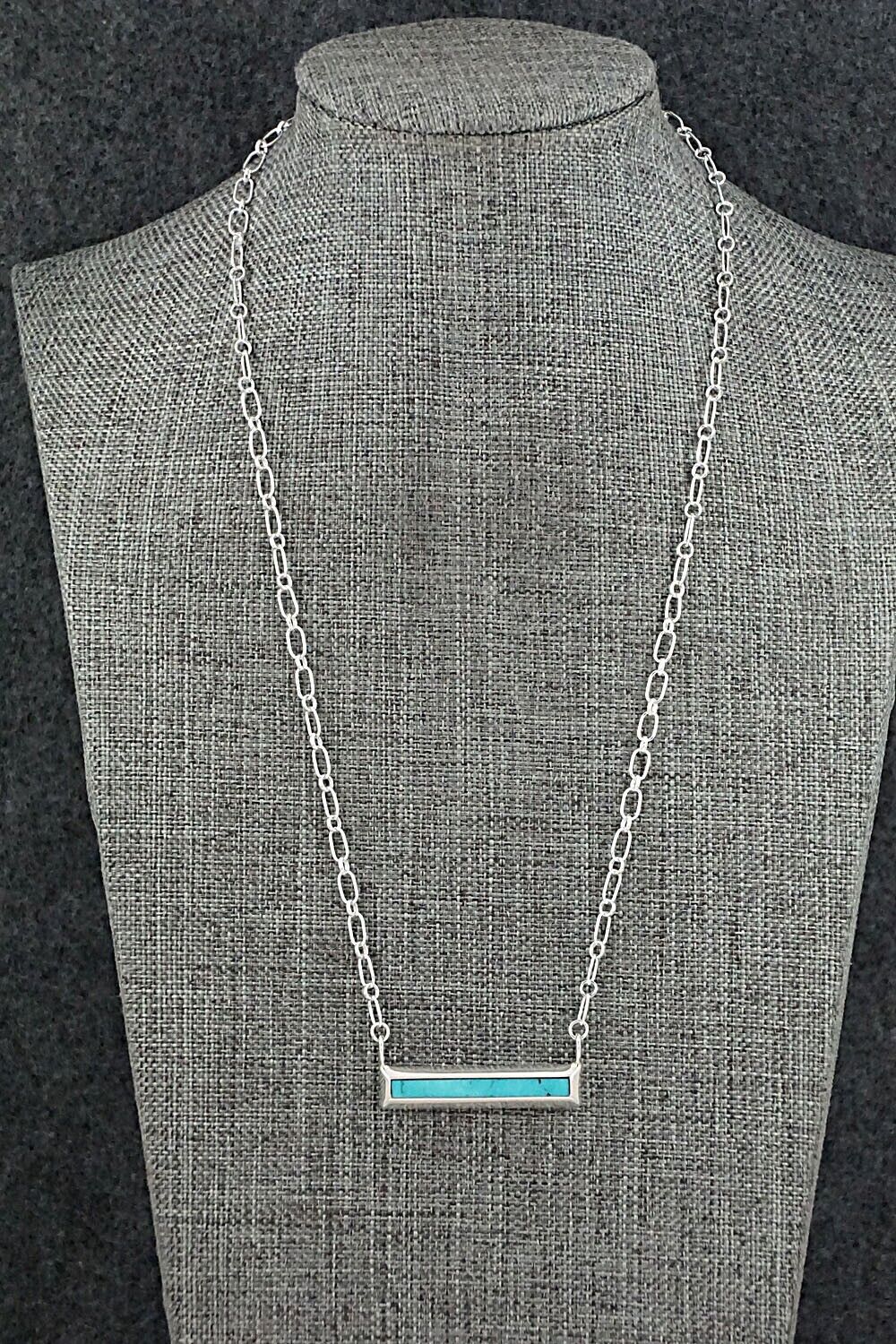Turquoise & Sterling Silver Necklace - Troy Natachu