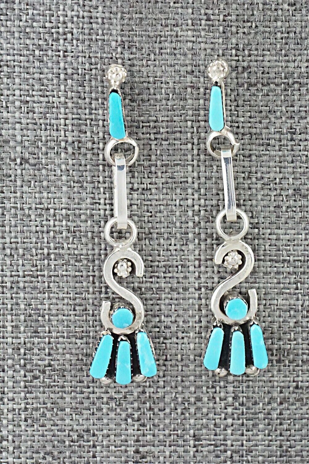 Turquoise & Sterling Silver Earrings - Carlene Hattie