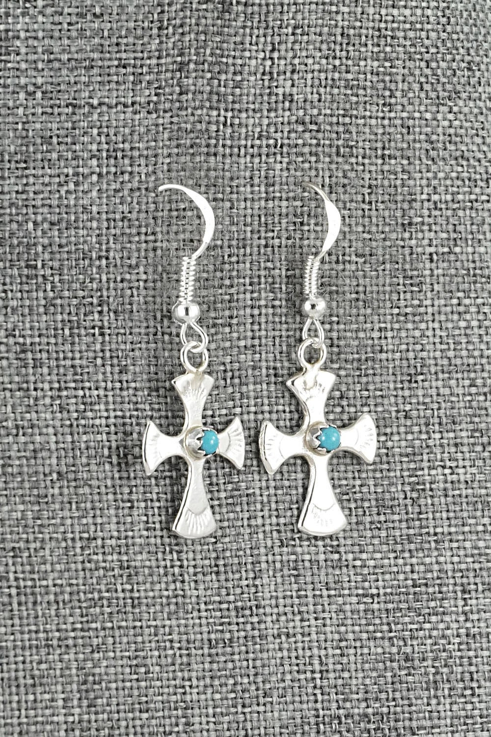 Turquoise and Sterling Silver Earrings - Lorraine Chee