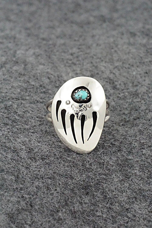 Turquoise & Sterling Silver Ring - Ervin Begay - Size 8.5