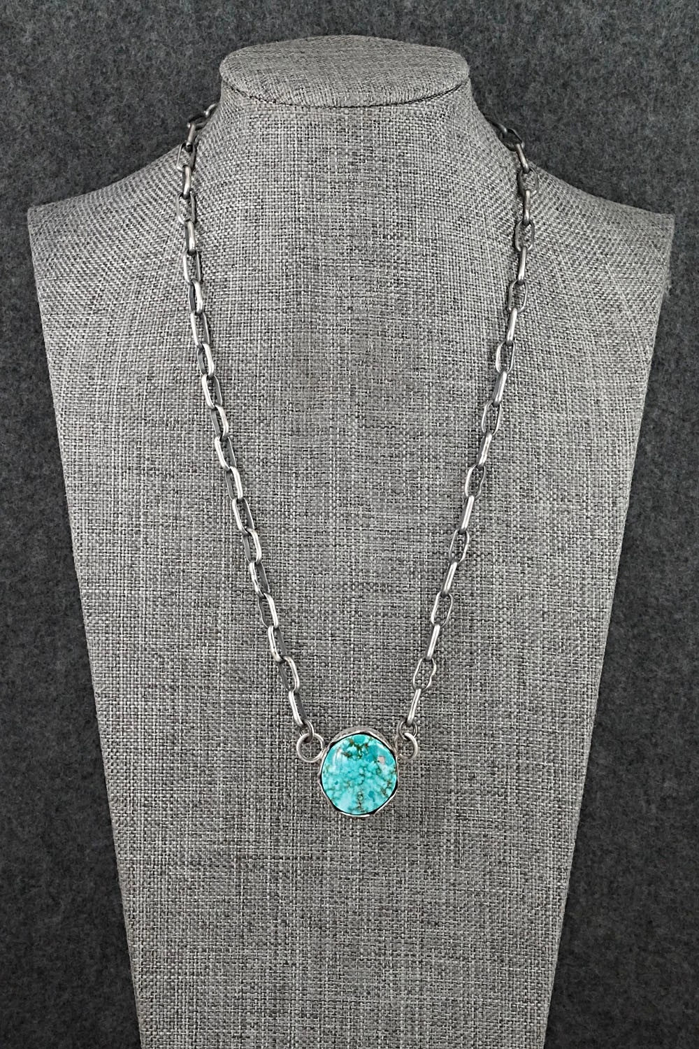 Turquoise & Sterling Silver Necklace - Paul Livingston