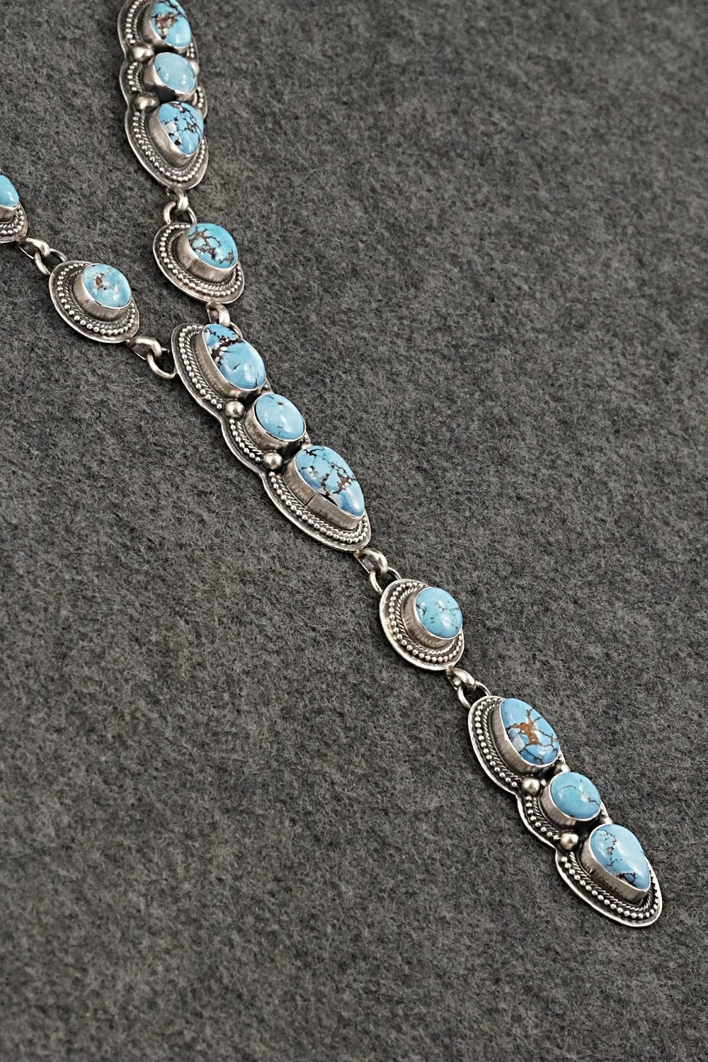 Turquoise & Sterling Silver Necklace and Earrings Set - Kathleen Livingston