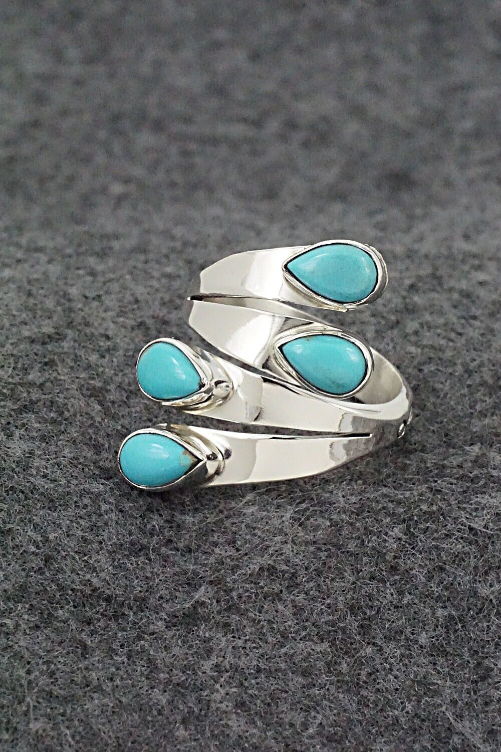 Turquoise & Sterling Silver Ring - Thomas Yazzie - Size 9