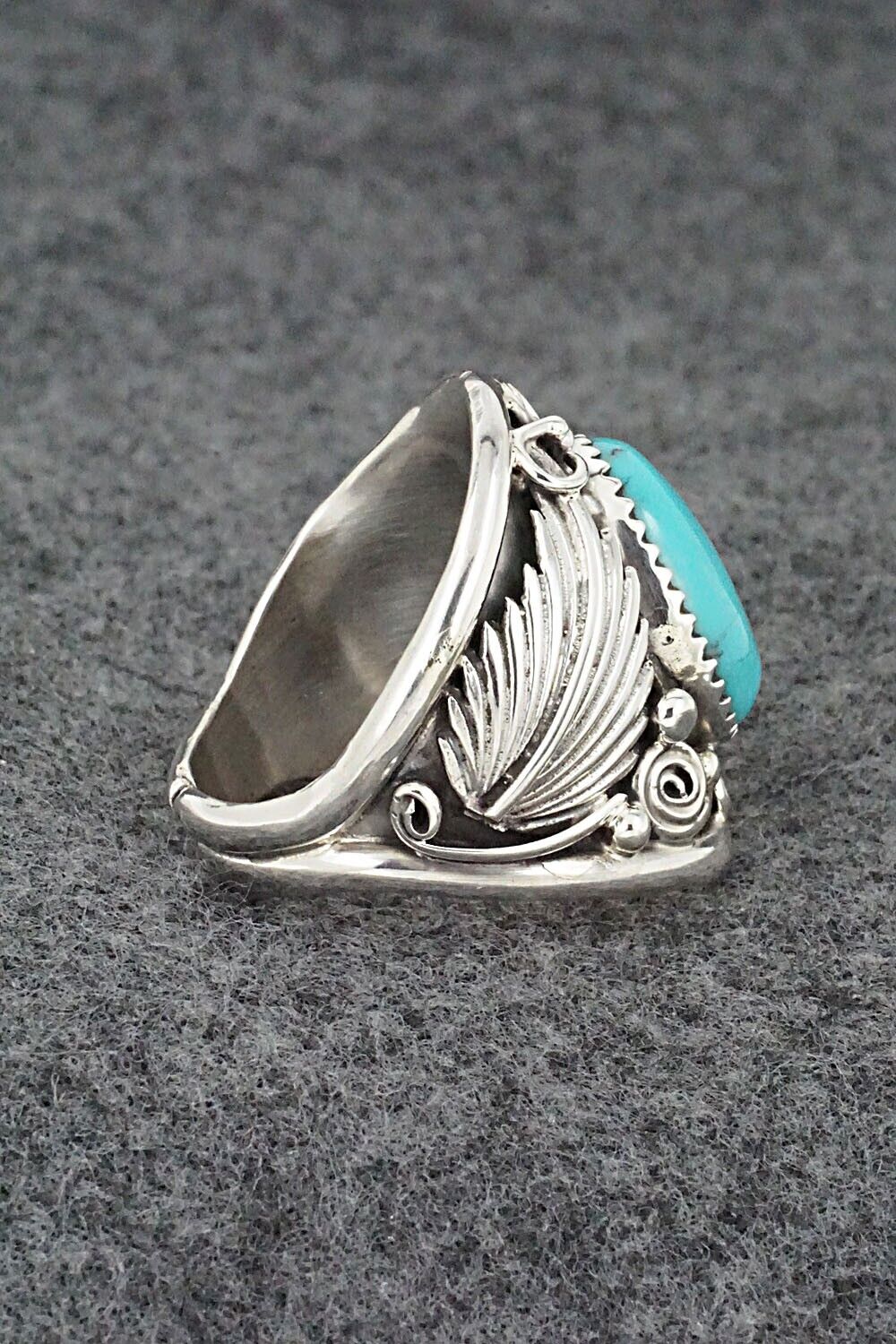 Turquoise & Sterling Silver Ring - Jeannette Saunders - Size 10