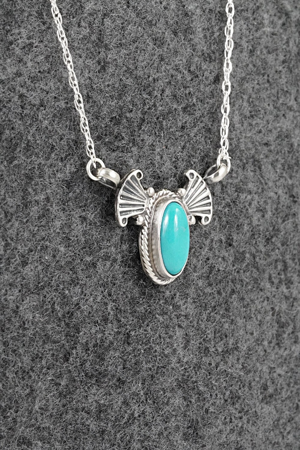 Turquoise & Sterling Silver Necklace - Verley Betone