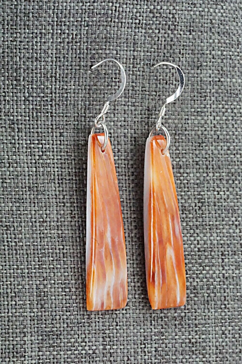 Spiny Oyster & Sterling Silver Earrings - Jesus Espino
