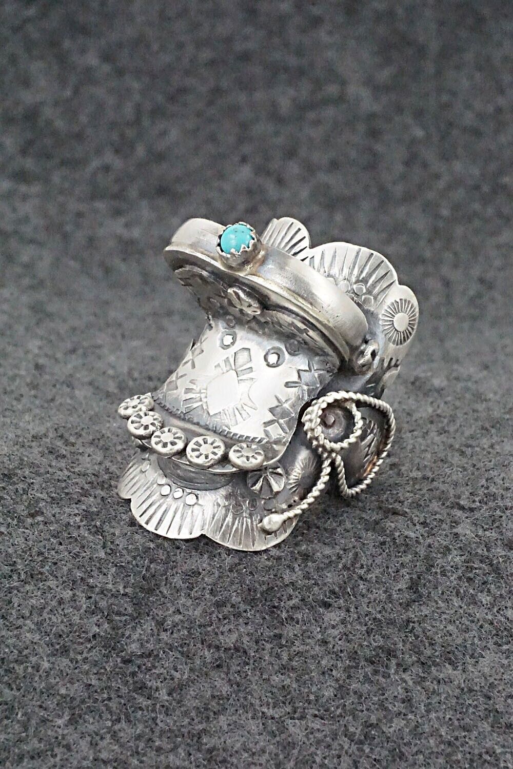 Turquoise & Sterling Silver Ring - Tim Yazzie - Size 9.5