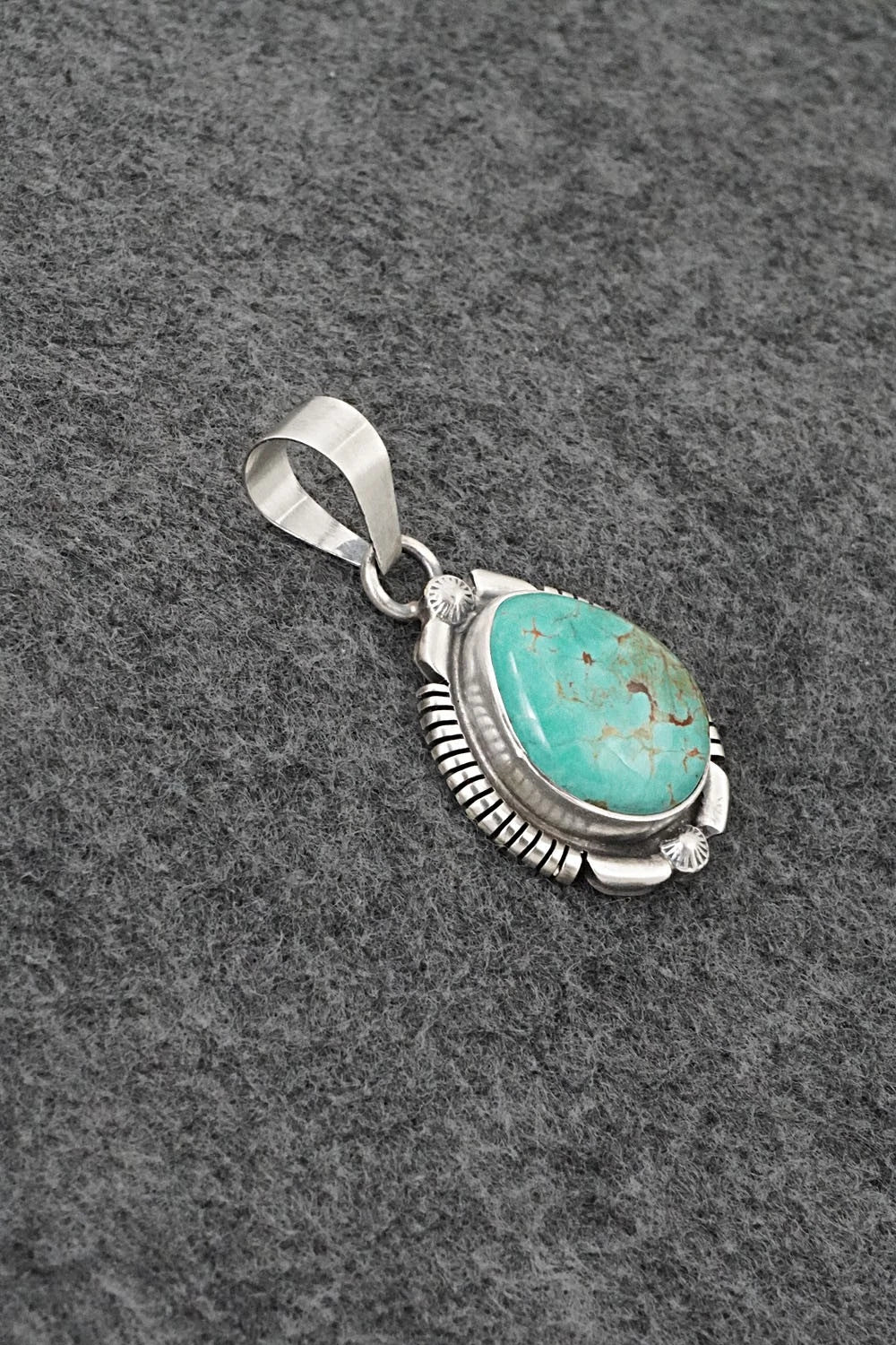 Turquoise & Sterling Silver Pendant - Thomas Franscisco