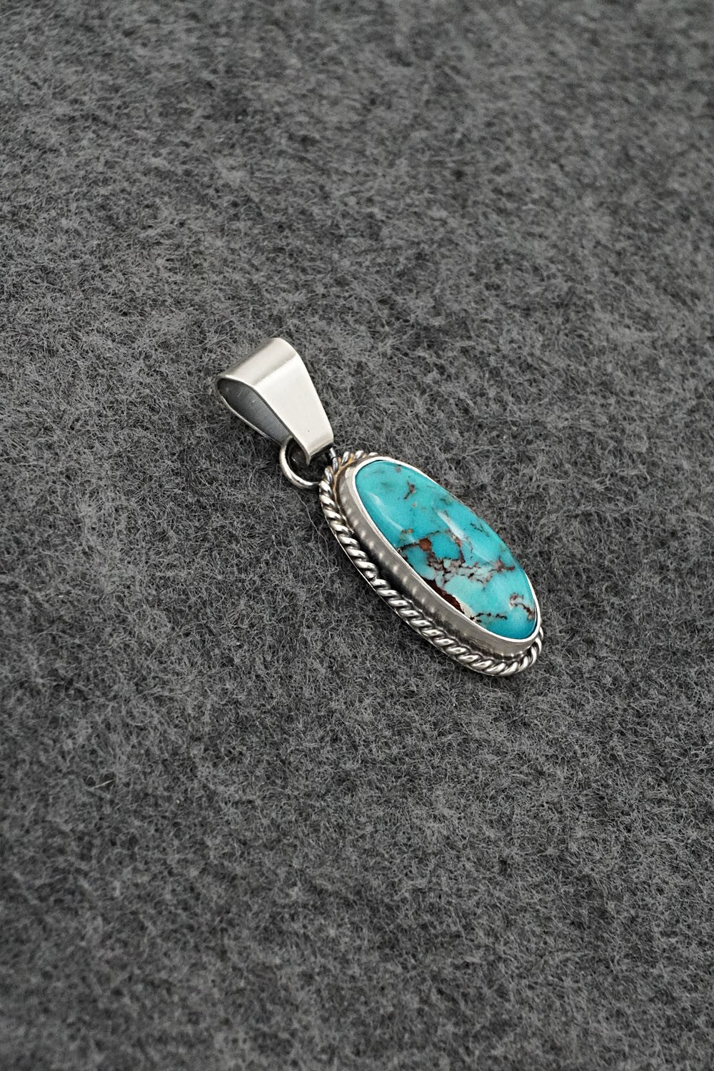 Turquoise & Sterling Silver Pendant - Rena Begay