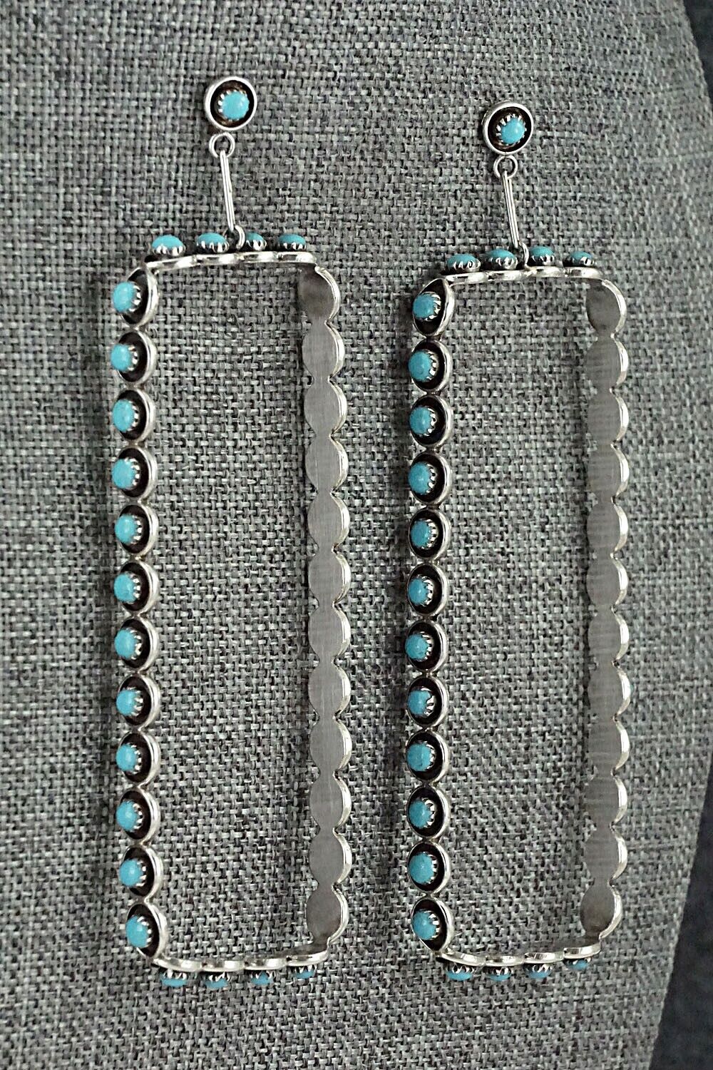 Turquoise & Sterling Silver Earrings - Iva Booqua