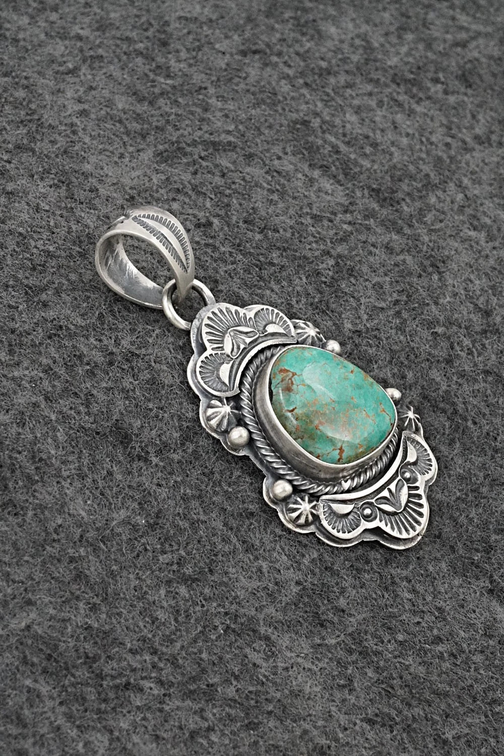 Turquoise & Sterling Silver Pendant - Randy Boyd