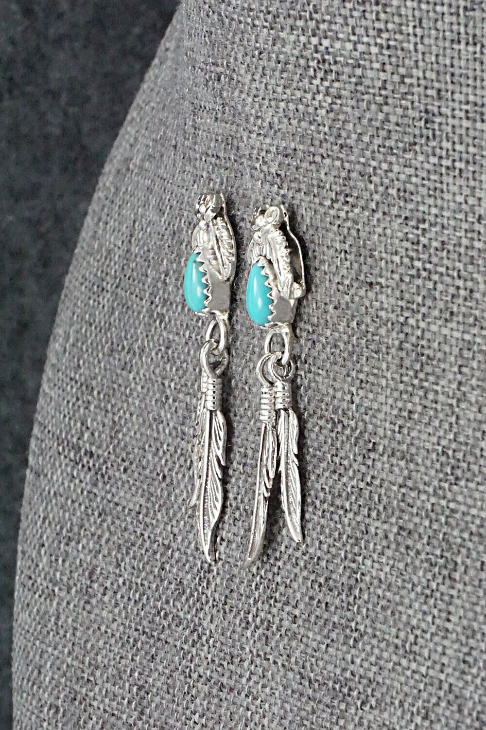 Turquoise and Sterling Silver Earrings - Sharon McCarthy