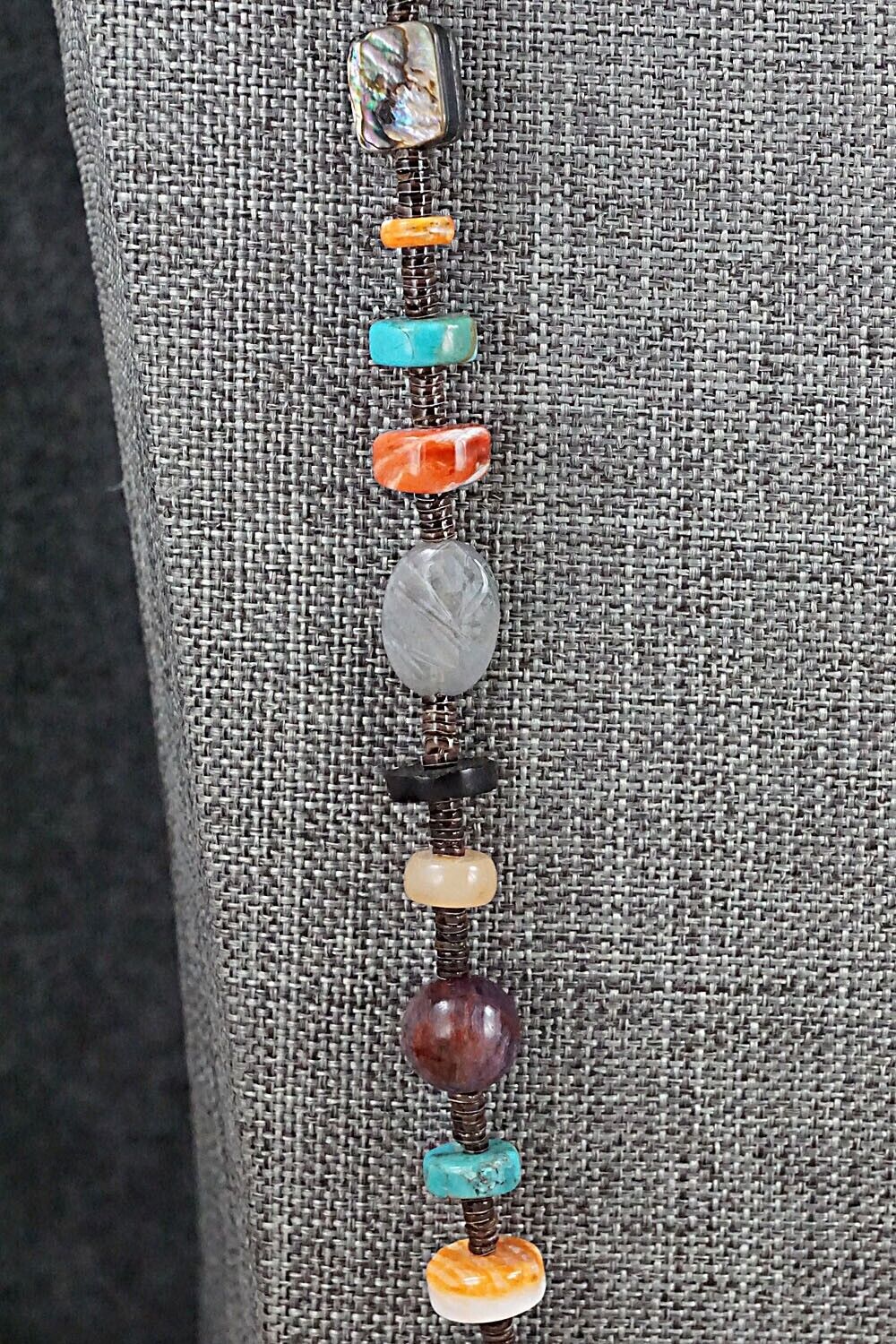 Multi-Stone and Sterling Silver Necklace - Helen Tsosie
