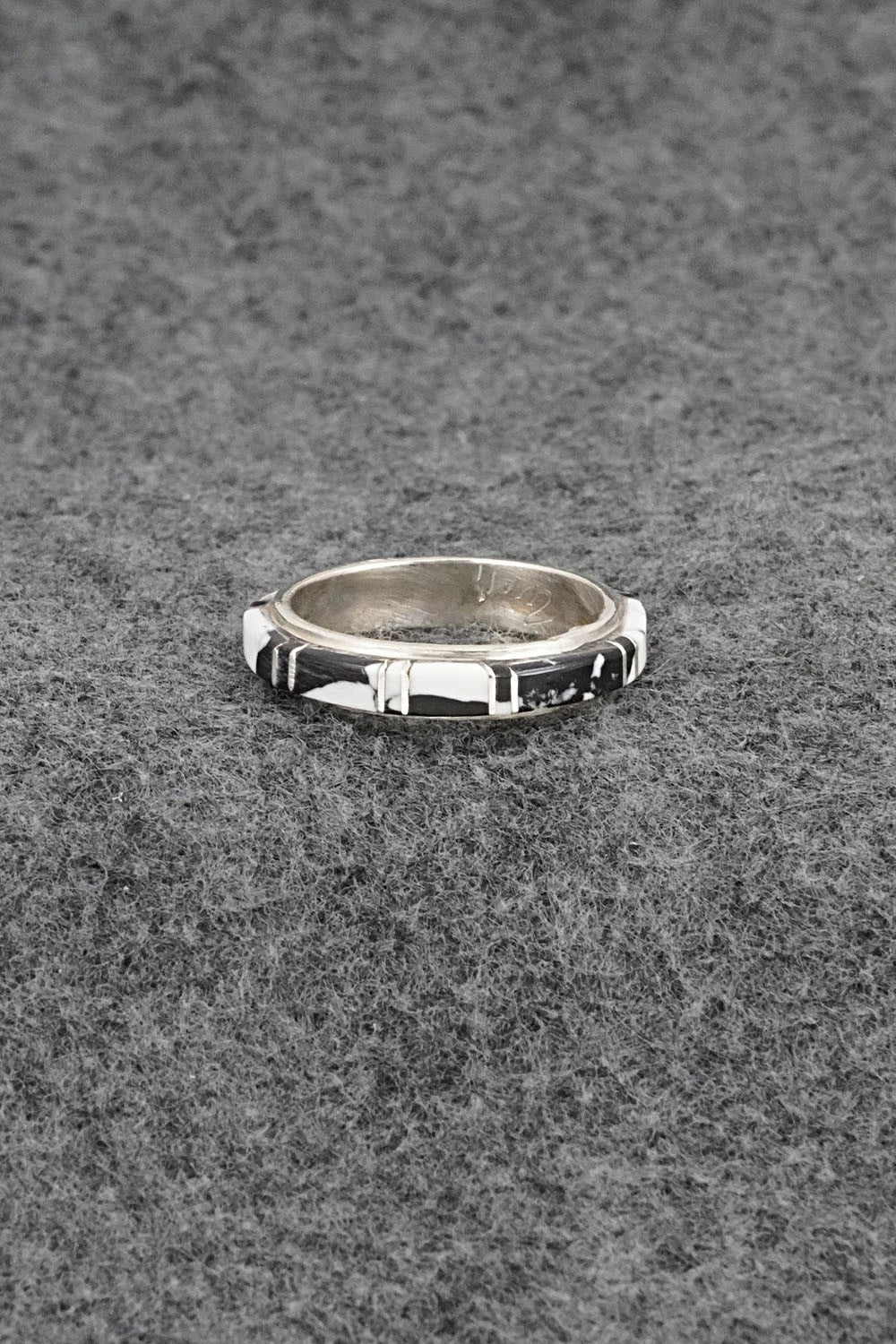 White Buffalo & Sterling Silver Ring - Terrance Panteah - Size 9
