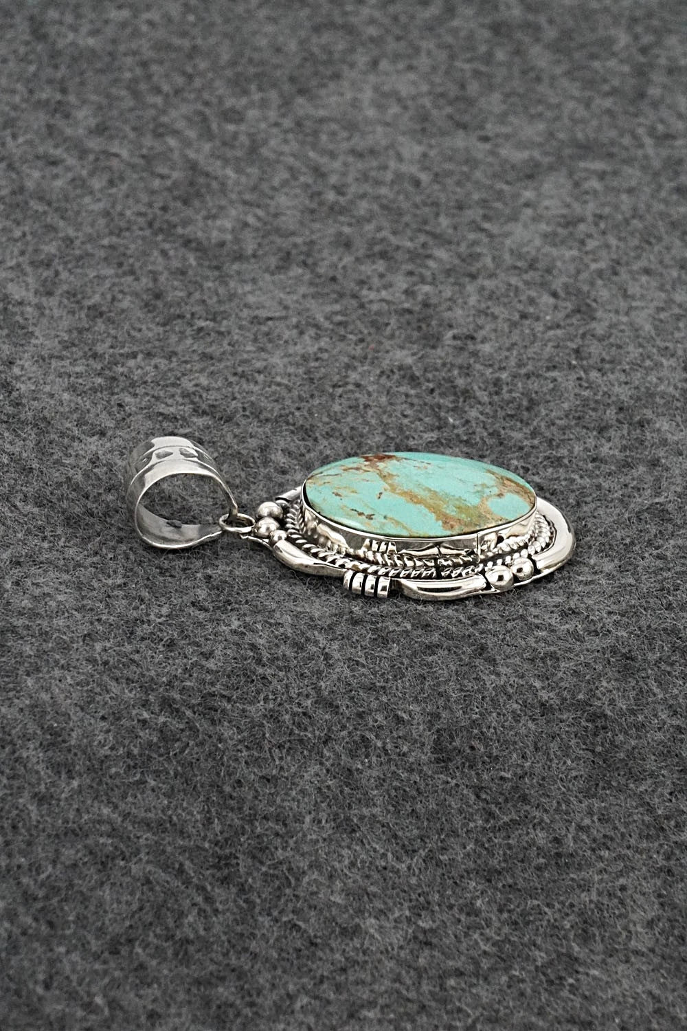 Turquoise & Sterling Silver Pendant - Charlene Yazzie