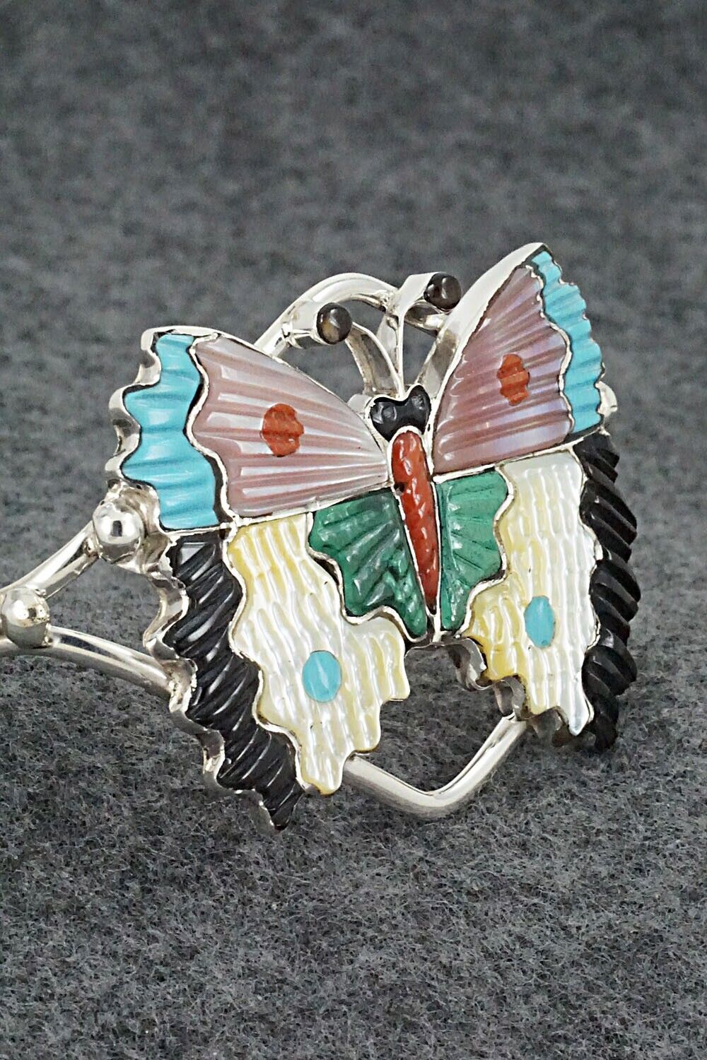 Multi Stone & Sterling Silver Inlay Bracelet - Tamara Pinto