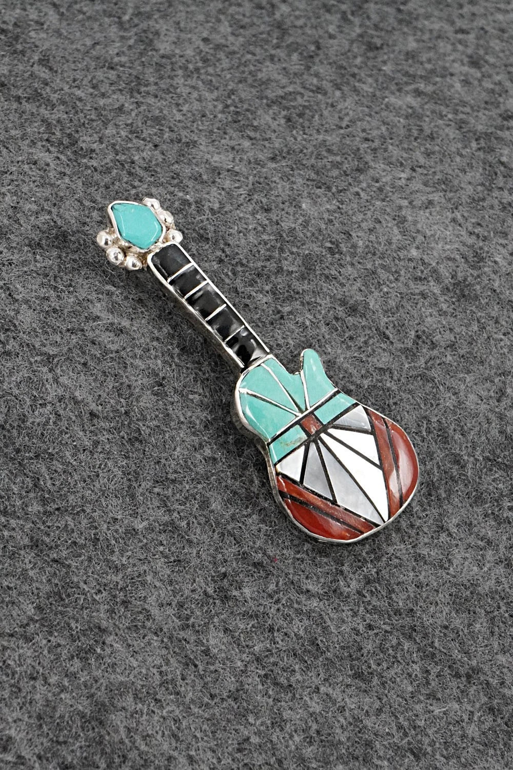 Multi-Stone & Sterling Silver Pendant/Pin - Ola Eriacho